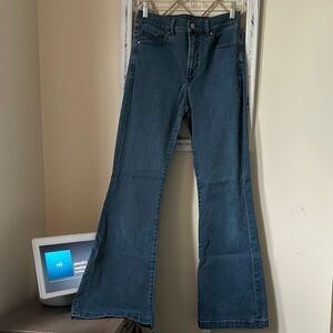 Express Classic Blue Women's Jeans size 6 high waisted flare denim